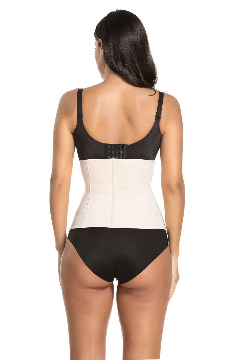 F3240-1 Apricot Spiral Boned Sport Workout Body Shaper Waist Cincher